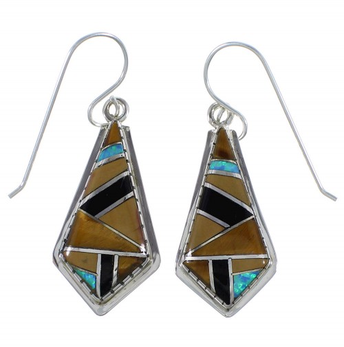 Multicolor And Genuine Sterling Silver Earrings CX45376