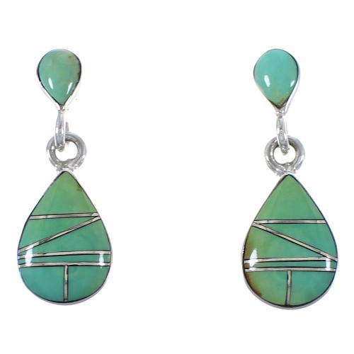 Turquoise Southwest Sterling Silver Earrings CX45478