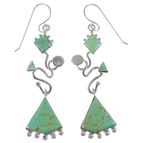 Sterling Silver Turquoise Southwestern Earrings CX46925