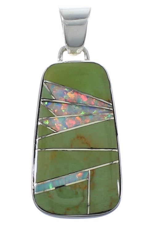 Turquoise Opal Silver Slide Pendant EX44441