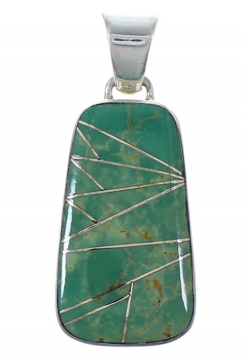 Southwest Sterling Silver And Turquoise Pendant EX44450