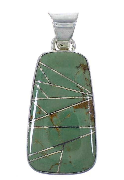 Turquoise Southwest Sterling Silver Pendant EX44451