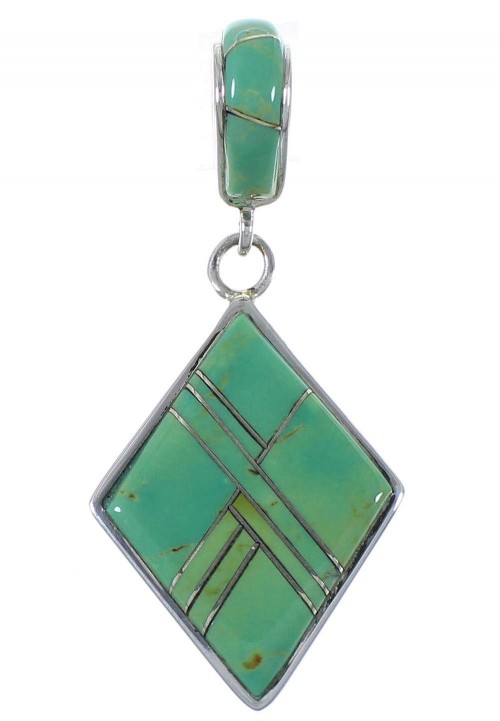 Genuine Sterling Silver And Turquoise Pendant EX44339