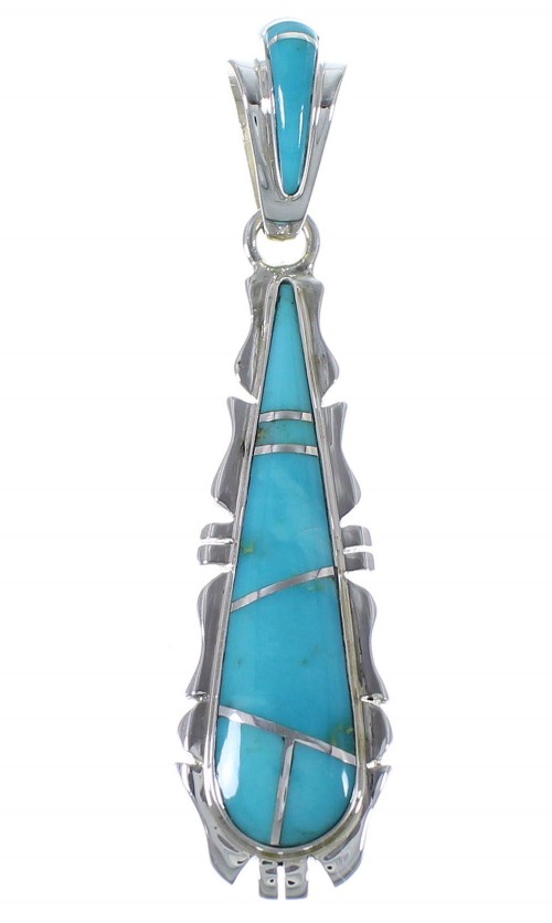 Genuine Sterling Silver And Turquoise Pendant EX44381