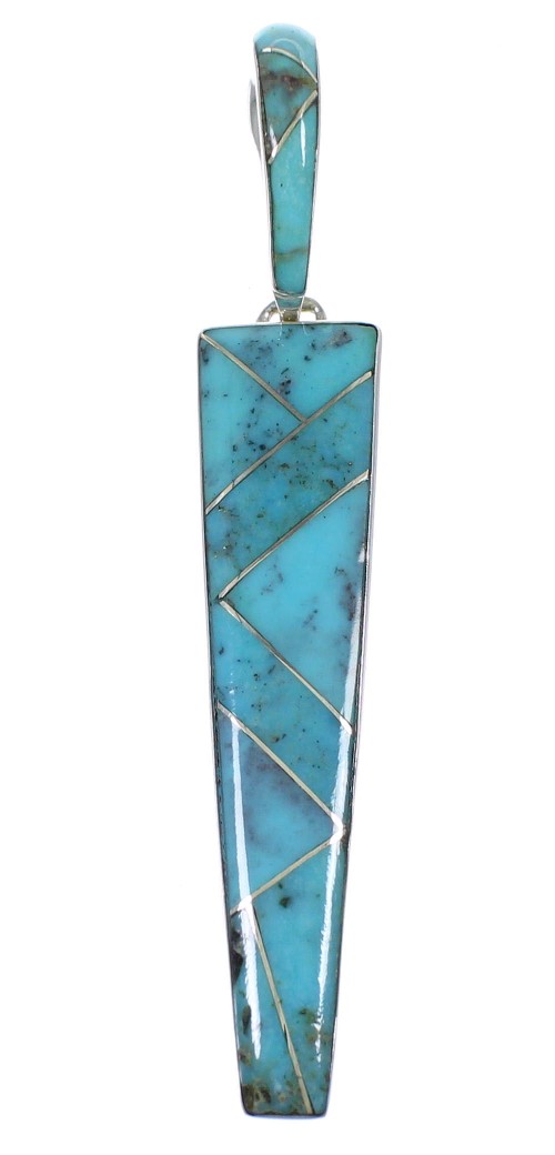 Turquoise Southwestern Sterling Silver Pendant CX46215