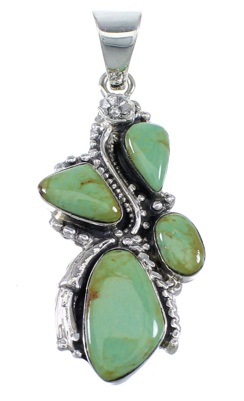 Turquoise And Silver Southwest Jewelry Pendant CX46099