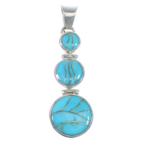 Turquoise Sterling Silver Southwest Pendant Jewelry CX47317