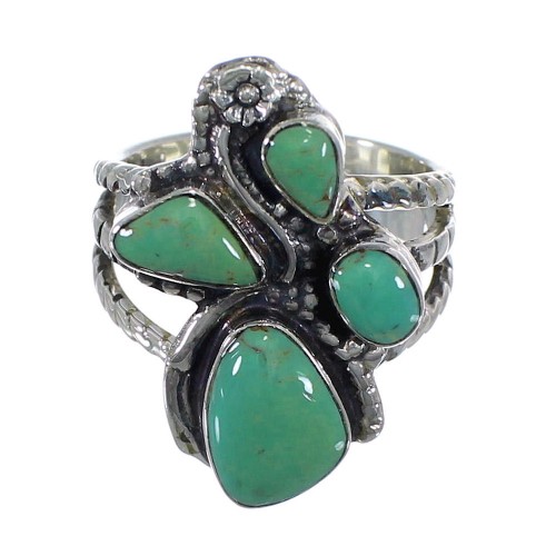 Sterling Silver Turquoise Southwest Ring Size 7-3/4 CX49805