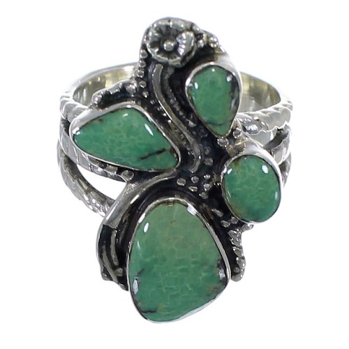 Turquoise Genuine Sterling Silver Southwest Ring Size 5-3/4 CX49807