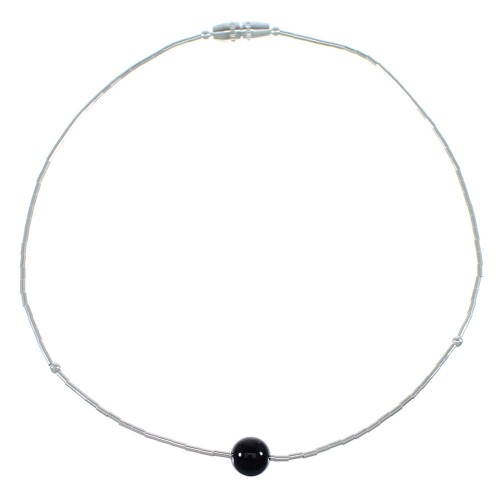 Onyx Bead Hand Strung Liquid Silver Anklet EX49774
