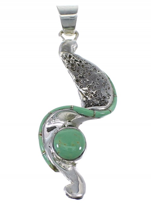 Sterling Silver Southwestern Turquoise Pendant AX47848