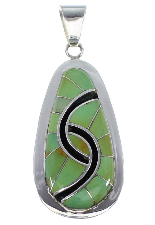 Sterling Silver Turquoise Southwestern Pendant AX47871