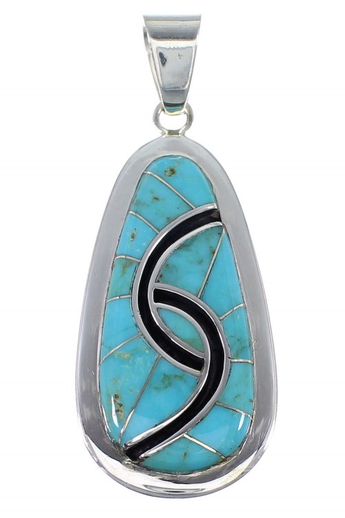 Sterling Silver Turquoise Pendant AX47894