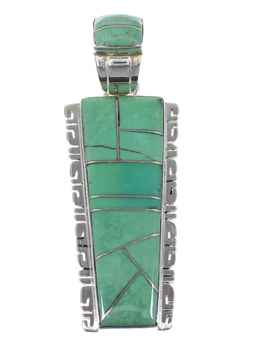 Turquoise Jewelry Sterling Silver Southwest Pendant AX47896