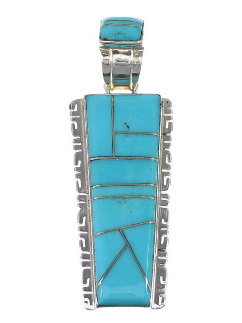 Southwestern Turquoise Jewelry Silver Pendant AX47907