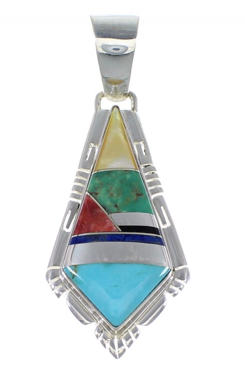 Authentic Sterling Silver Multicolor Jewelry Pendant AX48268