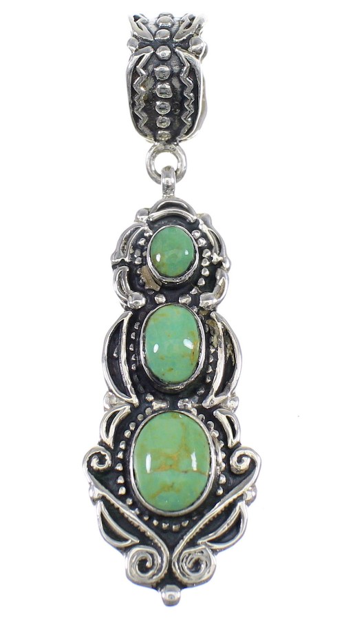 Southwest Sterling Silver Turquoise Pendant AX50218