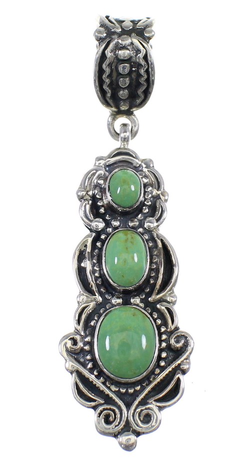 Southwestern Sterling Silver Turquoise Pendant AX50220