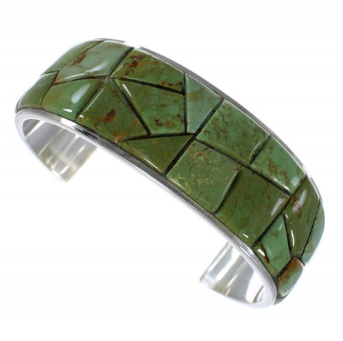 Silver Turquoise Southwestern Well-Built Cuff Bracelet CX49893