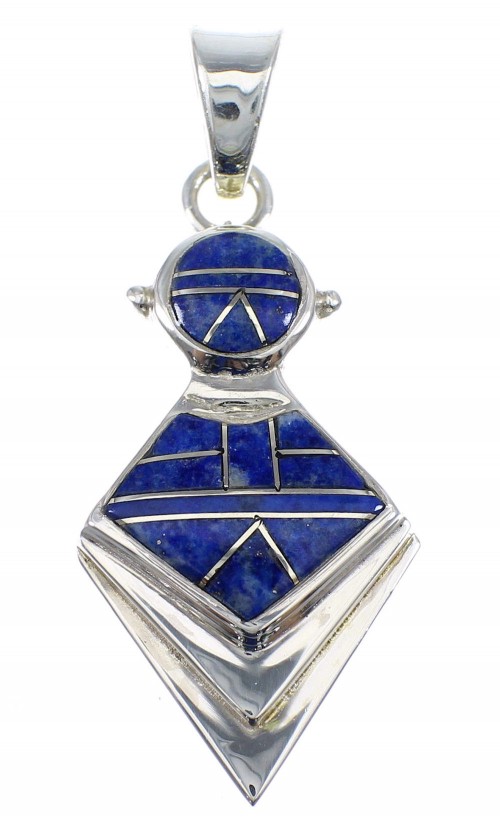 Lapis And Sterling Silver Slide Pendant AX51274