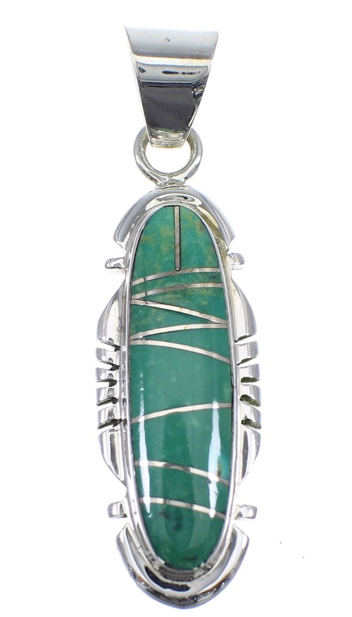 Southwest Turquoise Silver Pendant Jewelry YX51555