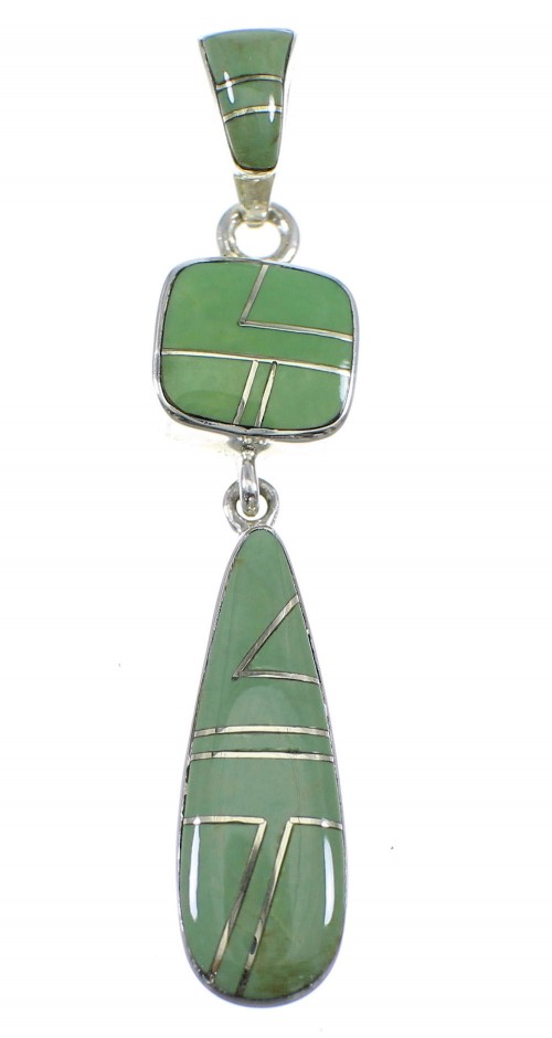 Turquiose Inlay And Sterling Silver Pendant YX51705