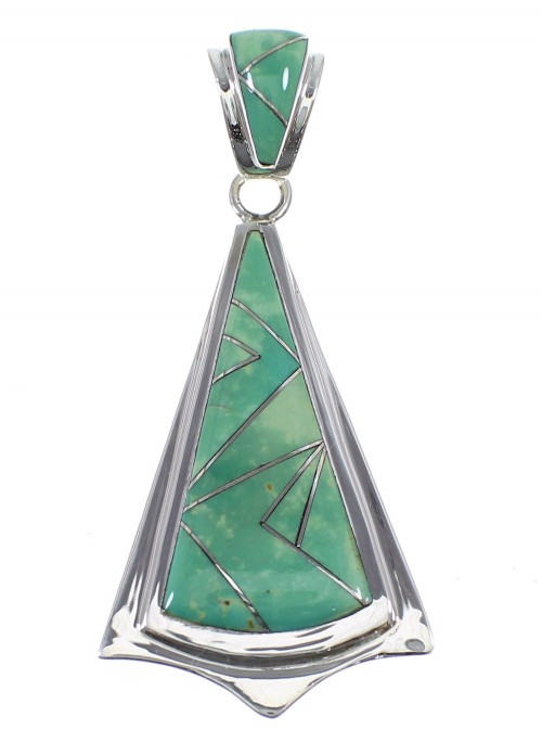 Southwest Turquoise Silver Pendant Jewelry YX51727