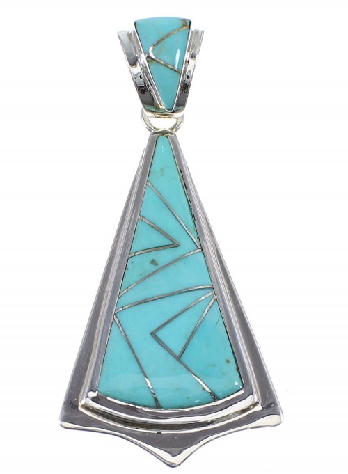 Authentic Turquoise Sterling Silver Pendant YX51740