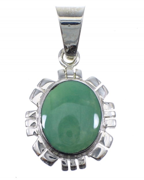 Turquoise Authentic Sterling Silver Pendant YX52418