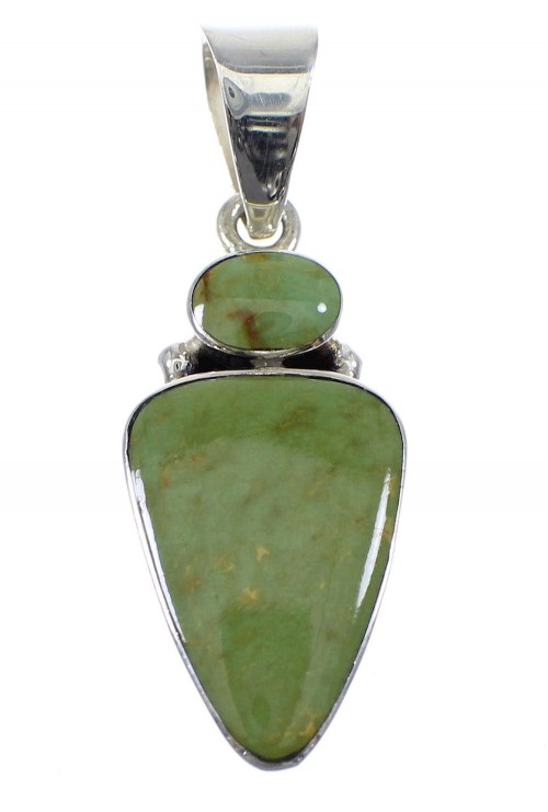 Turquoise Sterling Silver Southwestern Pendant YX52472