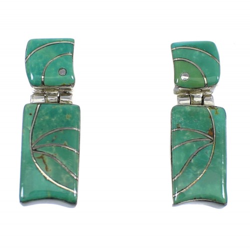 Southwestern Sterling Silver And Turquoise Earrings EX53978