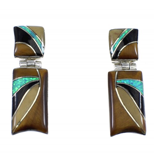 Multicolor Southwest Sterling Silver Earrings EX54042
