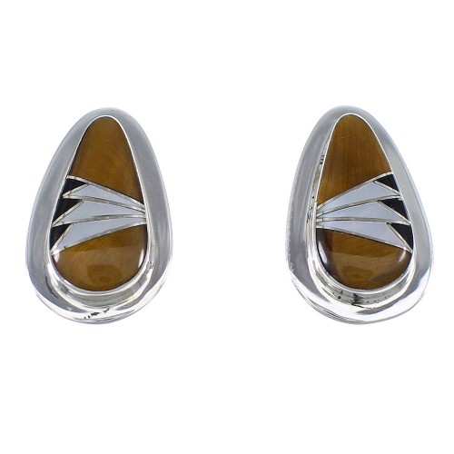 Mutlicolor Authentic Silver Tear Drop Post Earrings YX52344