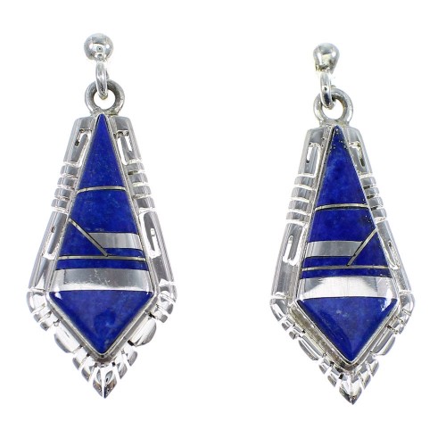 Lapis Southwest Sterling Silver Earrings RX55344