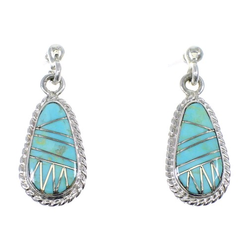 Turquoise And Southwest Sterling Silver Earrings RX55371