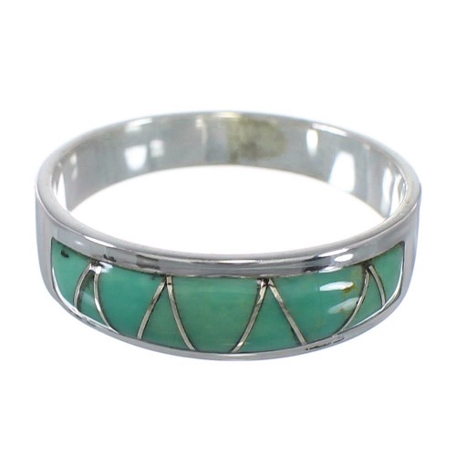 Sterling Silver And Turquoise Ring Size 5-1/4 AX53434