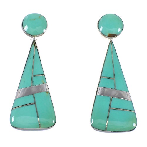 Sterling Silver Turquoise Southwest Post Earrings RX54838