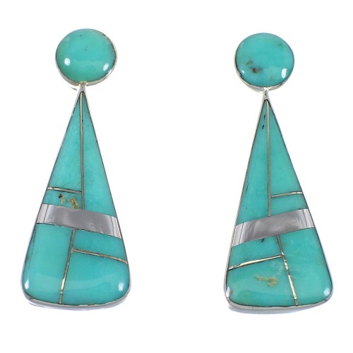 Sterling Silver Turquoise Post Earrings RX54853