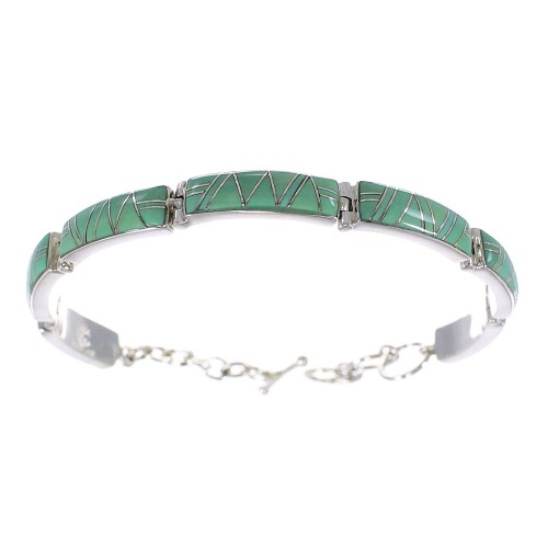 Authentic Sterling Silver Turquoise Link Bracelet AX54937