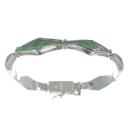 Turquoise Southwest Sterling Silver Link Bracelet AX54627