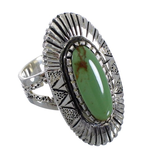 Turquoise And Sterling Silver Southwest Ring Size 6-3/4 VX56910