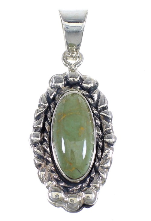 Southwest Sterling Silver And Turquoise Pendant RX54480