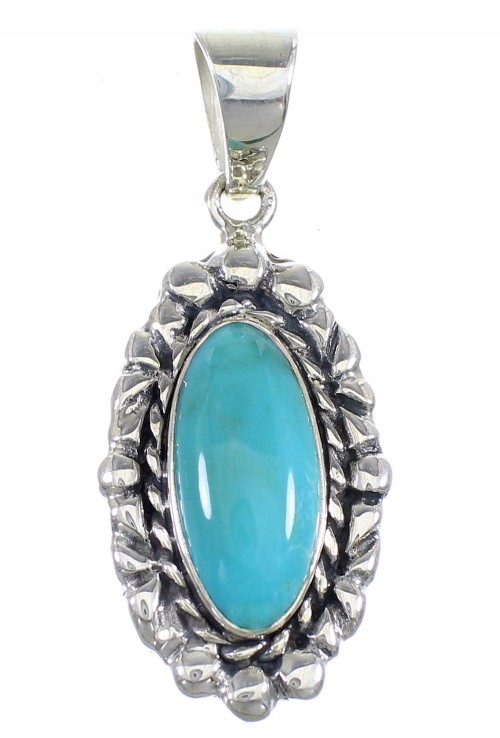 Turquoise And Genuine Sterling Silver Pendant RX54485
