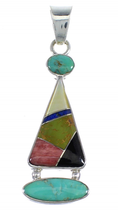 Southwestern Multicolor And Sterling Silver Pendant RX54585