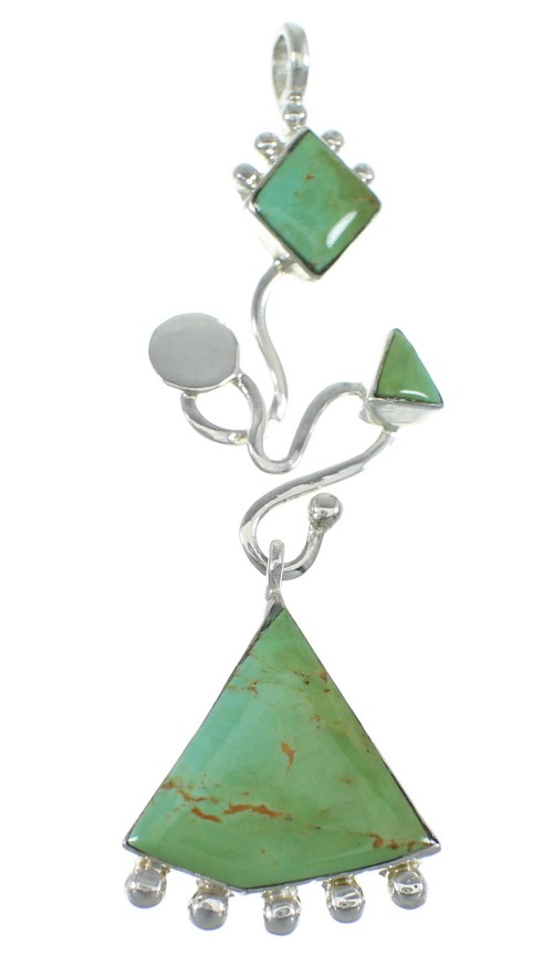 Turquoise And Sterling Silver Southwest Pendant WX57861