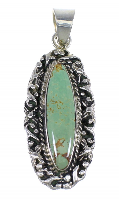 Turquoise And Silver Southwestern Pendant Jewelry WX58017