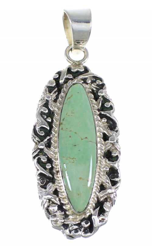 Turquoise And Sterling Silver Southwestern Pendant Jewelry WX58023