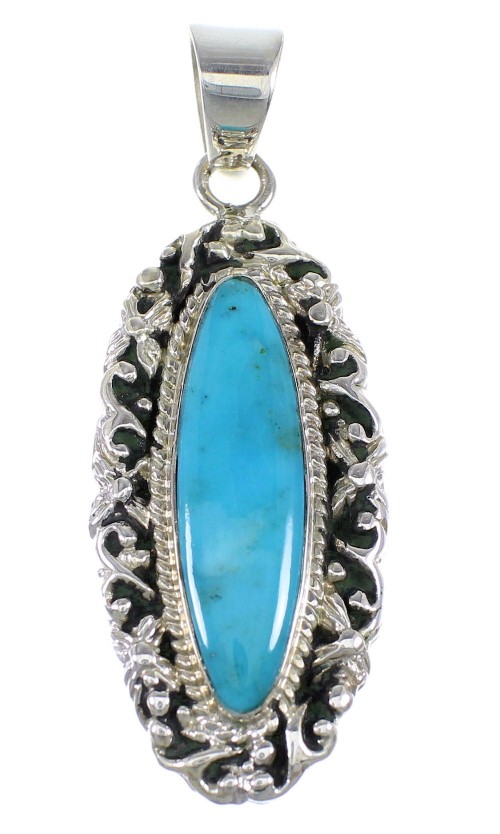 Turquoise And Sterling Silver Southwest Pendant Jewelry WX58025