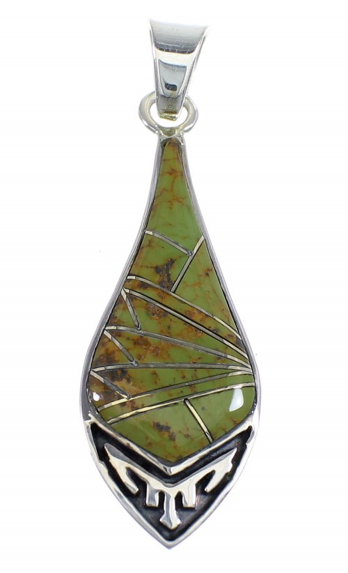 Turquoise Inlay Sterling Silver Pendant VX54872