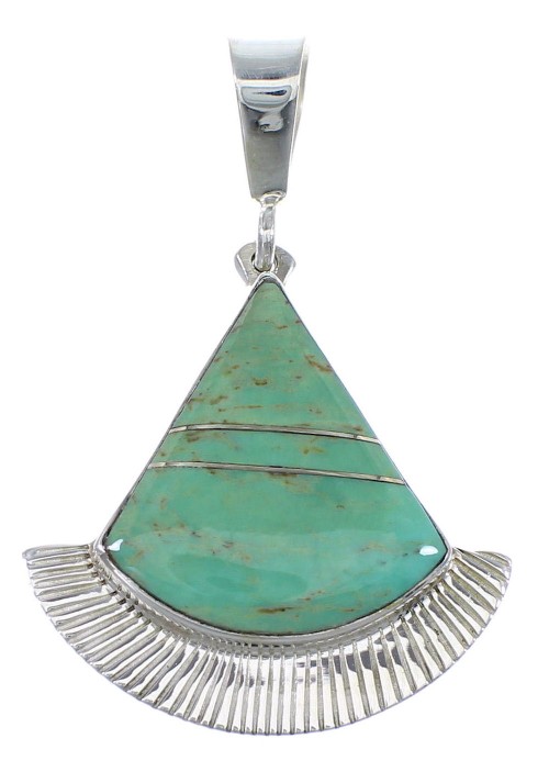 Genuine Sterling Silver And Turquoise Pendant Jewelry VX55679